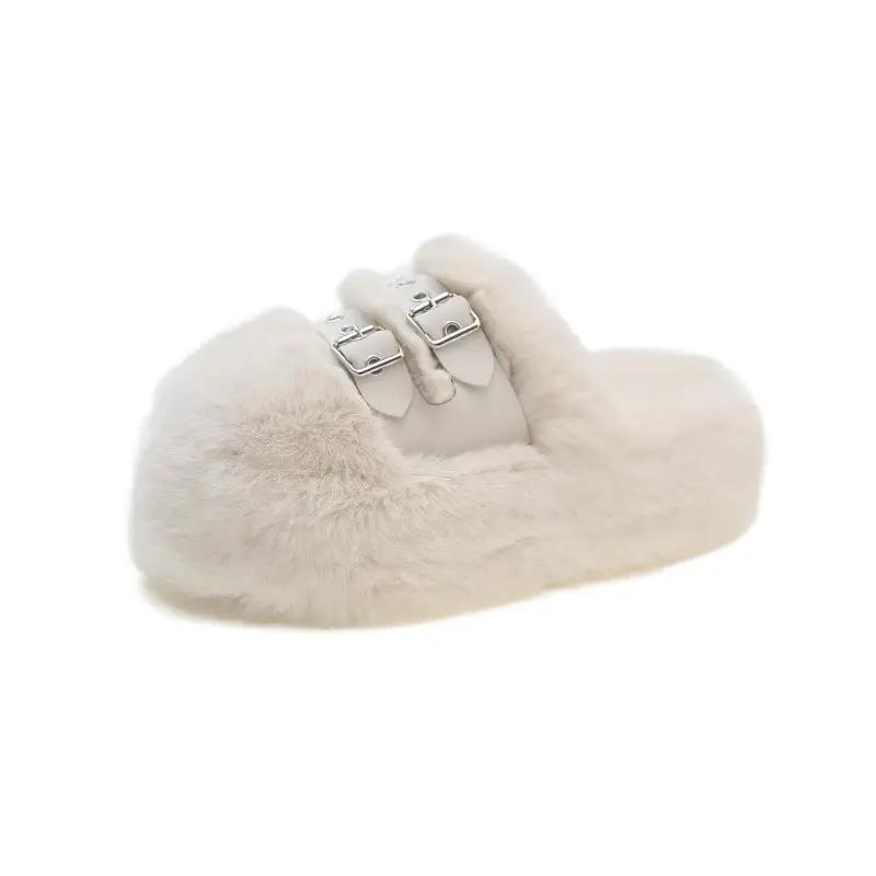 Plush Cushioned Women's Slippers with 7cm Heel Height | Beauty Bouqe 