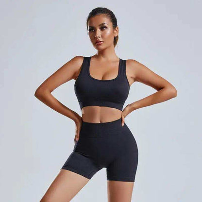 Purchase two piece Yoga shorts set - Beauty Bouqe